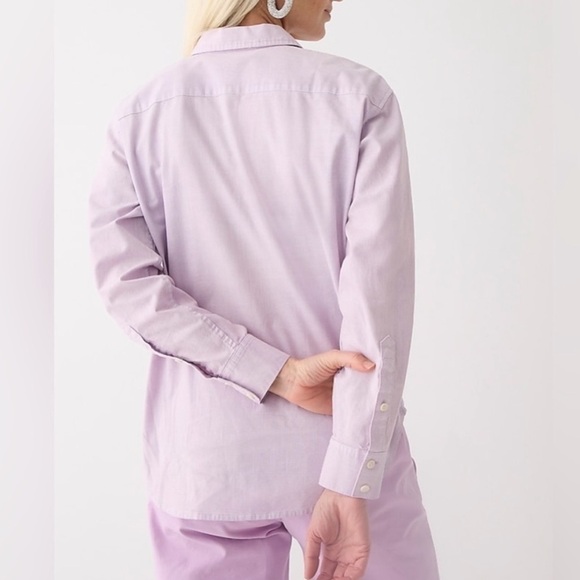 J. Crew Women’s Garment dyed chambray shirt BP627 GREEN 4 - Picture 4 of 6